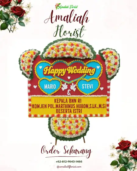 Papan Bunga Pernikahan Sukamahi